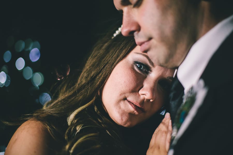 wedding portraits at night