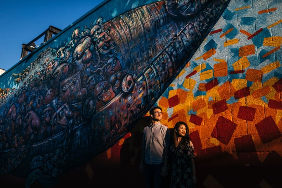 Jersey City Engagement Photos | Fall Foliage Engagement Session | Sebastienne and Kevin