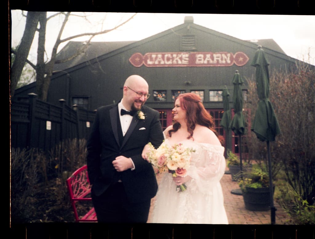 NJ Film Photographers | 35mm Film Wedding Photos | The Loft at Jacks Barn Wedding of Liz and Tim